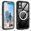 hoilgyes Waterproof Clear Case for iPhone 16 Plus 6.7 inch, Built-in Screen Camera Protector, Dustproof Shockproof, Full Body Rugged Protective Phone