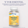 SOLARAY Vitamin E 400 IU (268mg), Dry Form - Natural Source, Mixed Tocopherols Vitamin E - Antioxidant Supplement, PMS and Menopause Support - 60-Day