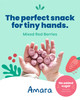 Amara Smoothie Melts - Mixed Red Berries - Baby Snacks Made With Fruits and Vegetables - Healthy Toddler Snacks For Your Kids Lunch Box - Organic Pla
