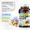 BIO KRAUTER® Chicory Root for Gut & Digestive Support - Pure Vegan Prebiotics & Fiber Supplement in Capsules 1200 mg per Serving 100 Count - No Fille