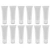 24PCS 100ml/3.4oz Empty Refillable Clear Plastic Squeeze Soft Tubes with Flip Cover Lotion Bottle Travel Sample Packing Cosmetic Makeup Container Sto