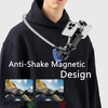 Neck Phone Holder, Hands Free Magnetic Neck-Mounted Phone Holder with Remote Control, Adjustable POV/Vlog Chest Phone Mount, Compatible with iPhone 1