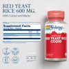 SOLARAY Red Yeast Rice Plus CoQ-10 & No-Flush Niacin Vitamin B-3, Healthy Heart & Cardiovascular Support, Non-Irradiated & Citrinin Free, 60 Day Mone