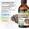 BIO KRAUTER Turkey Tail Mushroom Supplement - Turkey Tail Extract for Immune Support - Vegan, Alcohol & Sugar Free Drops 4 Fl.Oz.