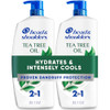 Head & Shoulders Anti-Dandruff Shampoo and Conditioner with 1% Pyrithione Zinc, Tea Tree Oil 2-in-1 Twin Pack, Tea Tree Shampoo with Cooling, Refresh