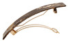France Luxe Extra Long Rectangle Barrette - Onyx