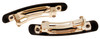 France Luxe Mini Rectangle Barrette Pair - Pavlova Black