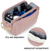 BAGSMART Toiletry Bag for Women, Cosmetic Makeup Bag Organizer, Travel Bag for Toiletries, Dopp Kit Water-resistant Shaving Bag for Accessories, Pink