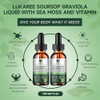 (2 Pack) Soursop Graviola Leaf Extract Liquid Drop Plus Pure Botanical Sea Moss for Cell Support & Regeneration, Immunity and Gut Health, Soursop Bit