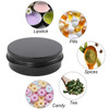 Moretoes 36 Pack Tins, 2 Oz Lip Balm Containers, Black Metal Round Tins Aluminum Cans, Empty Tin with Screw Lids for Salve, Spices or Candies