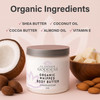 GLIMMER GODDESS Organic Whipped Body Butter for Women - Moisturizer Cream with Shea & Cocoa Butter, Almonds & Coconut Oil - Jasmine, 8oz