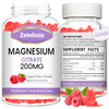 2 Pack Magnesium Citrate Gummies, High Absorption Magnesium Gummies for Adults, Muscle & Teeth Support, Vegan Natural Raspberry Flavor 120 Cts