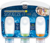 Squeeze It Trio, TSA-Approved Travel Bottles, Leakproof Silicone Containers for Toiletries and Other Essential Liquids and Gels, Travel Essentials