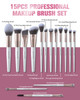 Makeup Brush Set, EIGSHOW Professional Makeup Brushes Foundation Powder Concealers Eye Shadows 15 Piece for Eye Face Liquid Cream Cosmetics Kit (GREY