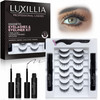 Luxillia Magnetic Eyelashes Kit  10 Piece Magnetic Eyelash & Eyeliner Set with Applicator  Natural Look Easy Apply Reusable Fake Extension Lashes,