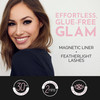 Luxillia Magnetic Eyelashes Kit  10 Piece Magnetic Eyelash & Eyeliner Set with Applicator  Natural Look Easy Apply Reusable Fake Extension Lashes,