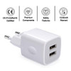 European Wall Charger, Vifigen 2-Pack USB 2.1AMP Universal Europe Charger Block Dual Port Plug Compatible for iPhone 17 16 15 14 13 12 11 Pro Max XS