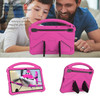 YRH Kids Case for Samsung Galaxy Tab S10 Plus/Tab S9 FE Plus/Tab S9 Plus 12.4 inch, EVA Shockproof Cover with Handle Stand, Rosered