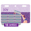 joy Womens Razor Blade Refills, 12 Count, Purple, Lubrastrip to Help Avoid Skin Irritation