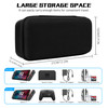 FUNDIARY Black Carrying Case for Nintendo Switch and Switch OLED with Zelda Design, Shockproof Accessories with Portable Storage Bag - Built-in Stand