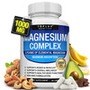 Magnesium Complex Supplement 8 Elemental 1000mg - Magnesium Glycinate, Citrate, Malate, Taurate, Chelated for Easy Absorption for Bones, Muscle, Reco