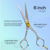 Suvorna 6" Hair Cutting Scissors for Professionals, Barbers & Hairdressers  Sharp Hair Shears for Cutting, Trimming, Grooming  Hair Scissors Profes
