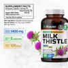 BIO KRAUTER Milk Thistle Capsules 1400 mg - 250 Count - Liver Detox & Cleanse Supplement - Vegan Silymarin Capsules - Milk Thistle Powder - Non GMO