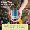 HERBAMAMA Brain Support Capsules - 1400mg Brain Support Supplement for Adults with Bacopa, Panax Ginseng and Ginkgo Biloba - Vegan, Non-GMO Focus Sup