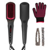 Enhanced Negative ion Hair Straightener Brush, Anti-Scald hot Hair Styling Tools & appliances Comb for Natural Thick Hair Women, Portable Electric Ce