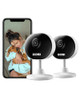 ZOSI Indoor Security Camera, 2Pack 1080P Home WiFi Camera with Phone App, Smart Motion Detection,2 Way Audio, Night Vision,C688 Baby/Pet Monitor,Memo