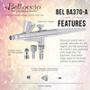 Belloccio Cosmetic Makeup Airbrush Multi-Purpose Precision Gravity Feed Airbrush with a 0.4mm Tip and 1/16 oz Cup