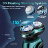 Electric Razor for Men, Men's Rotary Shavers, Waterproof, Wet and Dry Rechargeable Electric Shaver for Men's Faces with a Cordless and Floating Head,
