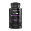 Iron Supplement 2-in-1 Complete Complex - Natural Flow 2X Heme and Chelated Non Heme Iron Bisglycinate, Folate, B and Vitamin C, for Anemia and Blood