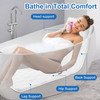 Chsuiwe Full Body Bath Pillow for Bathtub, Thick Bath Pillow for Tub with Non-Slip Suction Cups, Bathtub Cushion with Pillow, Luxury Tub Pillow for B