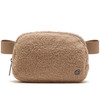 Pander Fanny pack Everywhere Fleece Belt Bag for Women and Men with Adjustable strap Belt, 1L. (Tan)