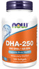 NOW Foods DHA-250, 50% DHA 120 Softgels (Pack of 2)