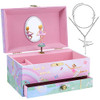 Jewelkeeper Ballerina Music Box & 3-Piece Jewelry Set - Pink Ballerina