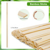 Pllieay 100 Pieces Bamboo Sticks for Craft, Wood Strips Wooden Extra Long Sticks for Crafting (15.75 Inches Length × 0.35 Inches Width)