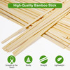 Pllieay 100 Pieces Bamboo Sticks for Craft, Wood Strips Wooden Extra Long Sticks for Crafting (15.75 Inches Length × 0.35 Inches Width)