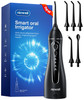 Nicwell Cordless Water Flosser - 4 Modes Rechargeable Oral Irrigator IPX7 Waterproof with 5 Tips for Deep Cleaning