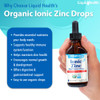 LIQUIDHEALTH USDA Organic Ionic Zinc High Potency Drops - Trace Mineral Liquid Vitamin Supplement for Adults, Kids - Immune & Digestive Support, Skin