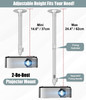 2-Be-Best Upgraded Projector Mount,14-24in / 37-62cm Projector Ceiling Mount Extendable Ceiling Projectors Mounts Adjustable Angle 360° Rotation Drop