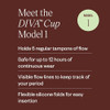 DIVA Cup - Medical Grade Silicone Cup for Period Care - Reusable Menstrual Cup - Up to 12 Hours of Continuous Wear - Model 1 (for Medium to Heavy Flo