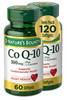 Nature's Bounty CoQ10, Dietary Supplement, Supports Heart Health, 100mg Plus L-Carnitine, Twin Pack, 120 Softgels