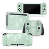 Tacky Design Flower Skin Compatible with Nintendo Switch Skin Wrap Cover, Kawaii Green Skin for Nintendo Switch Stickers, Premium Vinyl 3M Full Wrap