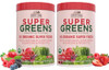 Country Farms Super Greens Berry Flavor, 50 Organic Foods, USDA Drink Mix, Multicolor, Multi, 40 Servings, 21 Oz, 2 Pack