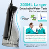 COSLUS Water Dental Flosser Teeth Pick C20(F5020E): Portable Cordless Oral Irrigator 300ML Rechargeable Travel Irrigation Cleaner IPX7 Waterproof Ele