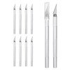 HARFINGTON 10 Pcs Exacto Knife Craft Knife 5.5" Length Replaceable SK2 Blade Precision Cutting Art Knife with Protective Cover for Art Modeling Pumpk