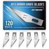 Jetmore 60 Pack Exacto Knife Blades 11, Craft Knife Blades Replacement, Exacto Blade 11, Hobby Knife Blade Refills for Art, Craft, Scrapbooking, Cutt