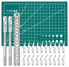 Craft Knife Precision Hobby Knife Kit with 2 Exacto Knife and 20 PCS Exacto Blades for DIY Art Work Cutting, Hobby, Scrapbooking, Stencil (Green)